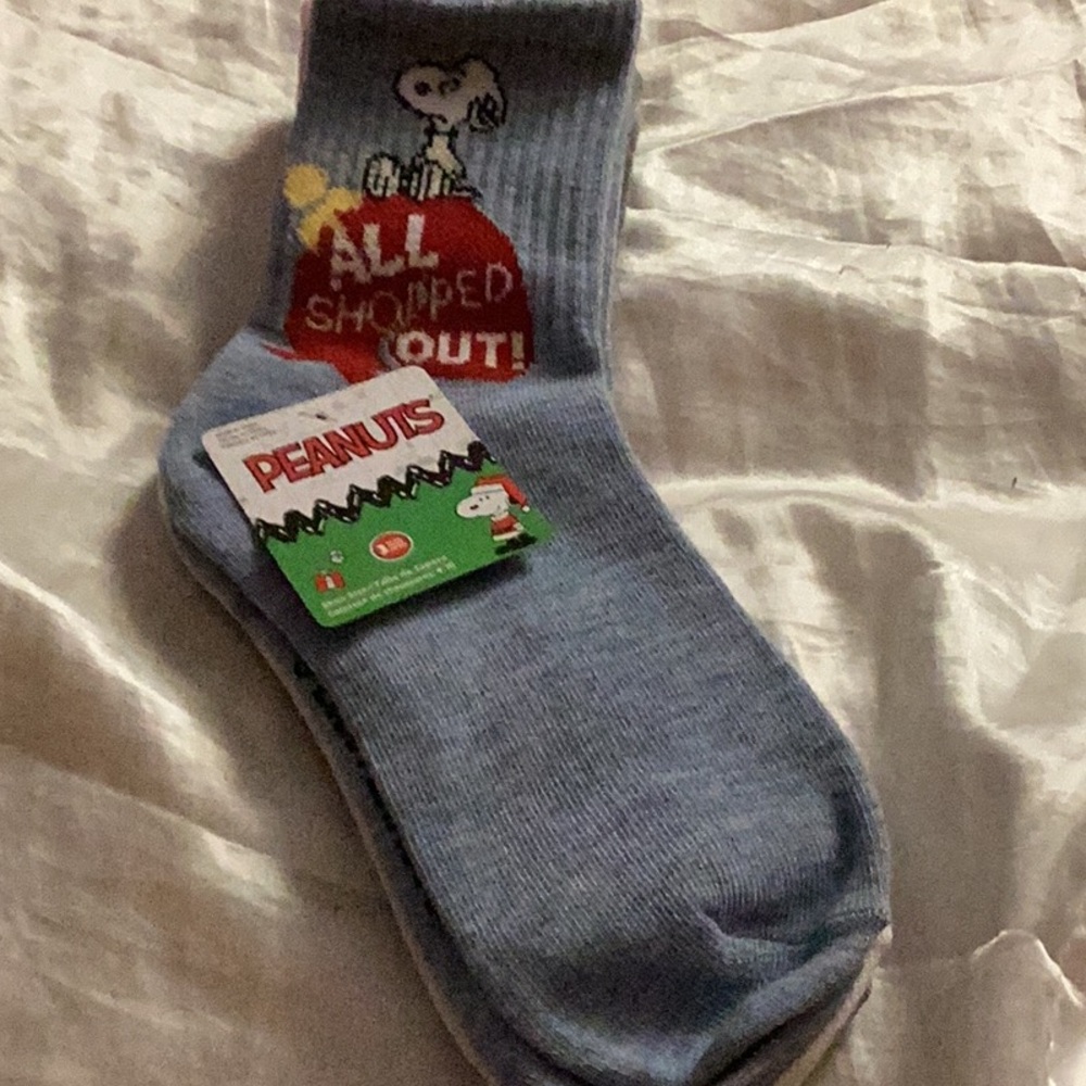 NWT 3 Prs Snoopy Socks Brand New with Tags Closet Must Have